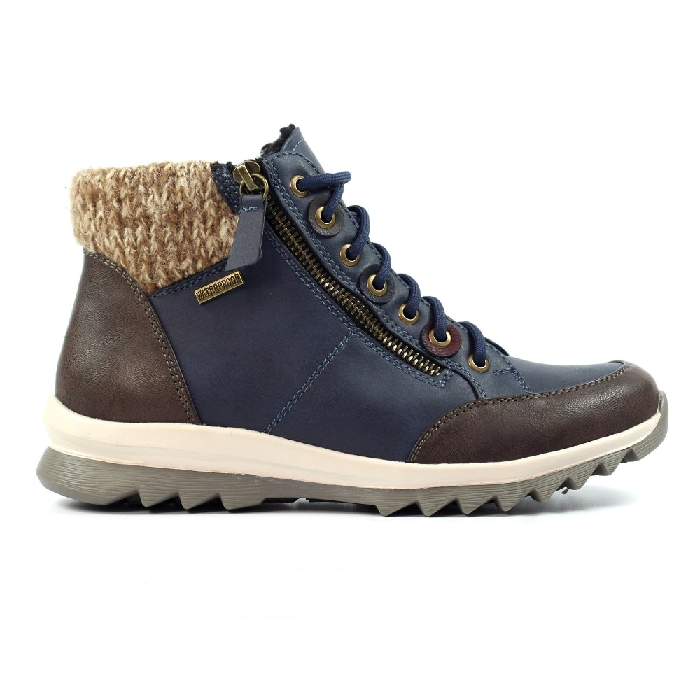 Lunar Tabasco Navy Waterproof Ankle Boot