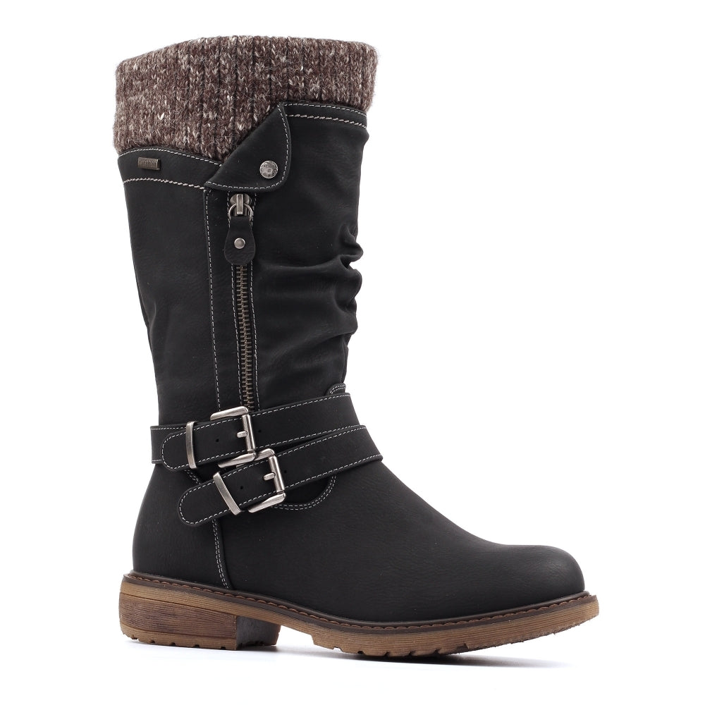 Lunar Peyton Black Waterproof Long Boot